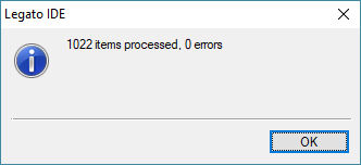 1022 items processed, 0 errors 1022 items processed, 0 errors