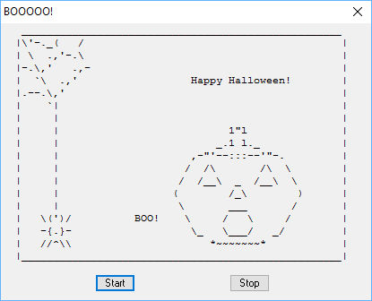 Have a happy Halloween! A screenshot of the dialog created by the Legato Script.
